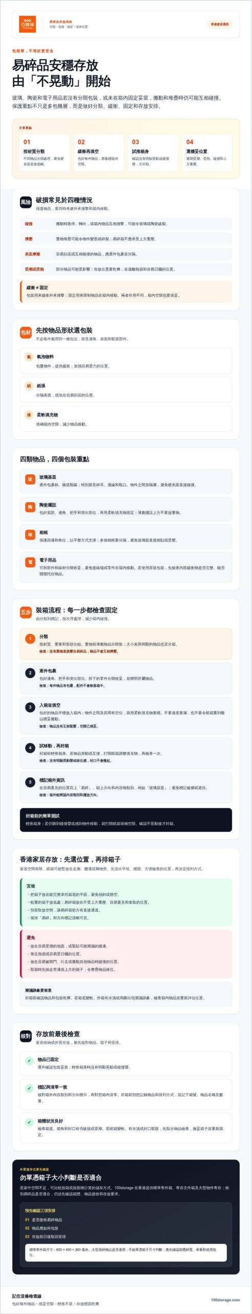 儲存易碎品技巧:由包裝到存放的完整指南